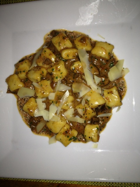 Gnocchi with mushroom sauce