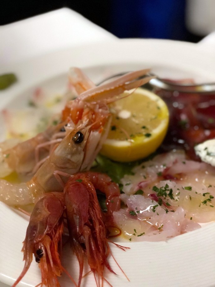 Seafood carpaccio at Antiche Carampane