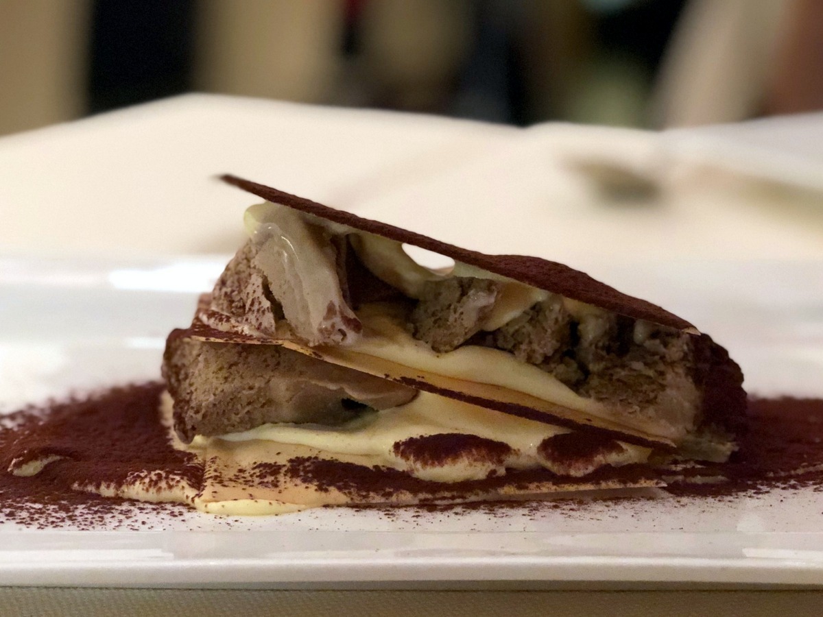 Tiramisu at L'Osteria di Santa Marina